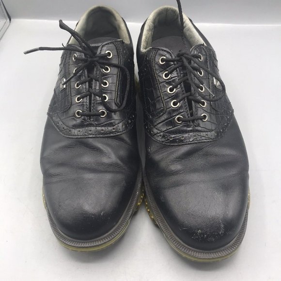 FootJoy Dry Joys Tour Golf Shoes 53678 Black Leather Men\'s 8.5 M